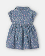 Baby Girl Floral Chambray Dress