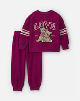 Toddler Girl 2-Piece Winnie the Pooh Top & Pant Set - Burgundy