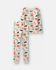 Kids 2-Piece Halloween Snug Fit Pajama Set - Cream