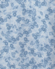Girls Floral Twill Straight Pants - Blue