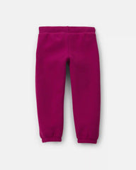 Toddler Girl Fleece Joggers - Burgundy