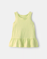 Toddler Girl Peplum Tank Top - Green