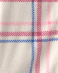 Girls 2-Piece Plaid Fleece Chambray Layering Set