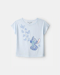 Girls 2-Piece Disney© Lilo & Stitch Short-Sleeve Pajama Set - Blue