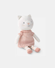 Toddler Kitten Dress-Up Plush Toy - Pink/White