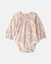 Baby Girl Floral Long-Sleeve Fashion Bodysuit