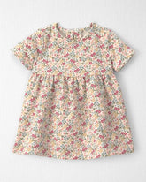 Baby Girl Organic Cotton French Terry Dress in Floral