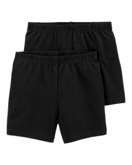 Girls 2-Pack Cartwheel Shorts - Black