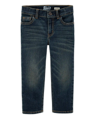 Baby Faded Dark Wash Straight-Leg Jeans