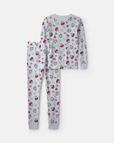 Kids 2-Piece Disney Mickey Mouse Christmas 100% Cotton Snug Fit Pajama Set - Blue