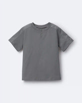 Toddler Boy Henley Tee - Dark Grey