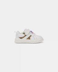 Toddler Girl Leopard Charm Sneakers - White
