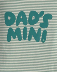 Baby Boy 'Dad's Mini' Long-Sleeve Graphic Bodysuit - Green