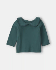 Baby Girl 3-Piece Floral Corduroy Long-Sleeve Dress Set - Green
