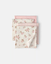 Baby Girl 4-Pack Floral Receiving Blankets - Pink/Ivory