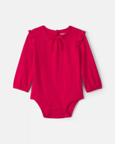 Baby Girl Long-Sleeve Bodysuit - Red