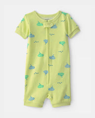 Baby Boy Submarine 100% Cotton 1-Piece Romper Pajama - Green