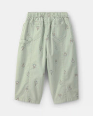 Toddler Girl Floral Barrel Pants - Green