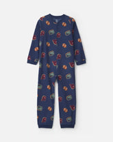 Boys 1-Piece Varsity Fleece Loose Fit Pajama - Navy Blue