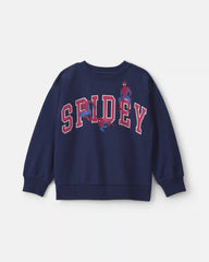 Boys ©Marvel Spider-Man Pullover Sweatshirt - Navy Blue