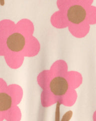 Baby Girl Floral 2-Way Zip Sleep & Play Pajamas - Cream