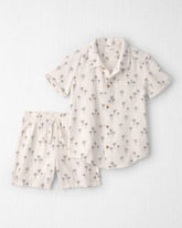 Boys 2-Piece Organic Cotton Gauze Top & Short Set in Palm Trees