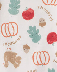 Baby 2-Piece Thanksgiving 100% Cotton Snug Fit Pajama Set - Cream