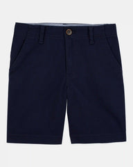 Kid Stretch Chino Uniform Shorts - Navy