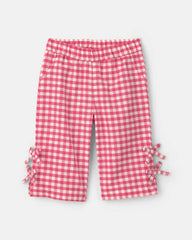 Baby Girl 2-Piece Gingham Tank Top & Pant Set - Red