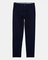 Kid Slim Tapered Chino Pants - Navy