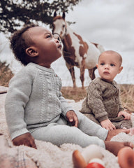 Baby 2-Piece Organic Cotton Cable Knit Sweater Set