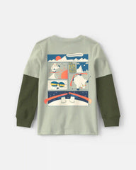 Toddler Boy Yeti Long-Sleeve Graphic Tee - Green