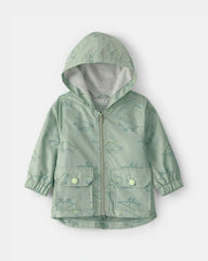 Baby Boy Dinosaur Raincoat - Green