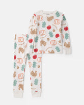 Baby 2-Piece Thanksgiving 100% Cotton Snug Fit Pajama Set - Cream
