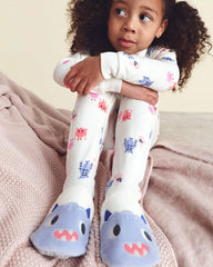 Toddler Girl 1-Piece Monster DreamPlush Snug Fit Footed Pajama - Cream