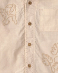 Toddler Boy 2-Piece Toucan Embroidered Button-Down Shirt & Short Set - Khaki