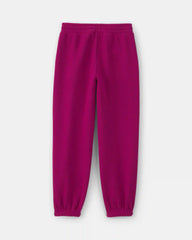 Girls Fleece Joggers - Burgundy
