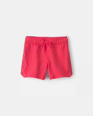 Toddler Boy Crab French Terry Shorts - Coral