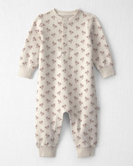 Baby Girl Organic Cotton French Terry Jumpsuit in Floral