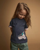 Toddler 'Easily Distracted' Duck Relaxed Graphic Tee - Navy
