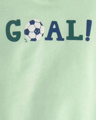 Baby Boy 2-Piece Soccer Goal Short-Sleeve Bodysuit & Short Set - Green