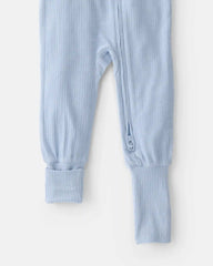 Baby PurelySoft 2-Way Zip 1-Piece Pajama - Blue