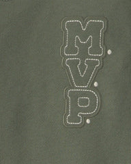 Toddler Boy 2-Piece 'MVP' French Terry Long-Sleeve Top & Pant Set - Olive Green