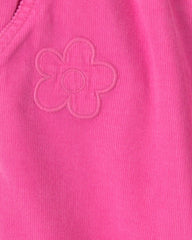 Toddler Girl Flower Corduroy Pull-On Pants - Pink