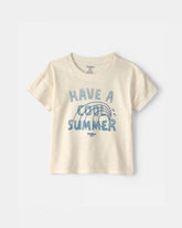 Toddler Boy 'Have A Cool Summer' Wave Top - Ivory