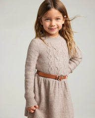 Flower Buckle Belt - Brown