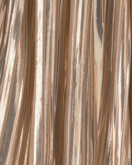 Girls Pleated Metallic Skirt - Gold