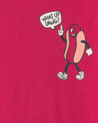 Boys Hot Dog Graphic Tee - Red