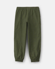 Boys Twill Joggers - Olive Green