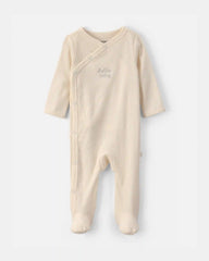 Baby Hello Baby' Cotton Sleep & Play Pajamas - Ivory